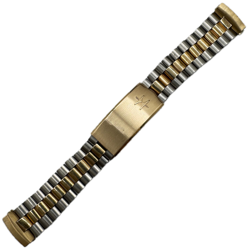Vintage 19.5mm Drema Men’s Wristwatch Band Steel & 10k GF Hamilton Two Tone