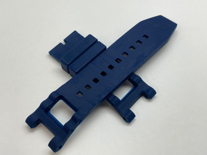 Silicone Matte Blue 28mm Watch Strap for Invicta Subaqua Noma III No Buckle