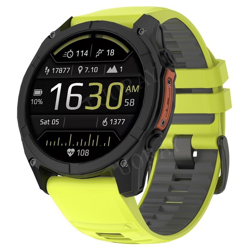 For Garmin Fenix 8 5X 6 Pro 6X 7 7X Sapphire Quickfit Silicone Watch Band Strap
