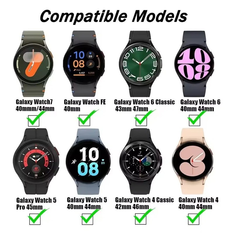Sport Silicone Watch Band Strap For Samsung Galaxy Watch 4 5 6 7 40mm 44mm 45mm gallery