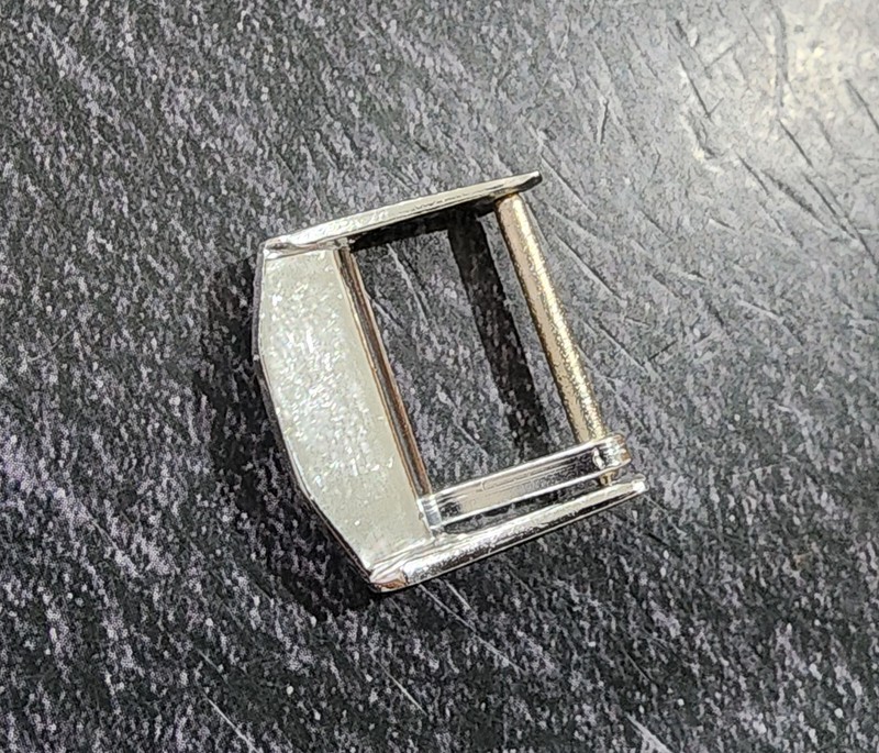 Nos Vintage ORIENT VINTAGE CHROME STEEL BUCKLE 16mm. gallery