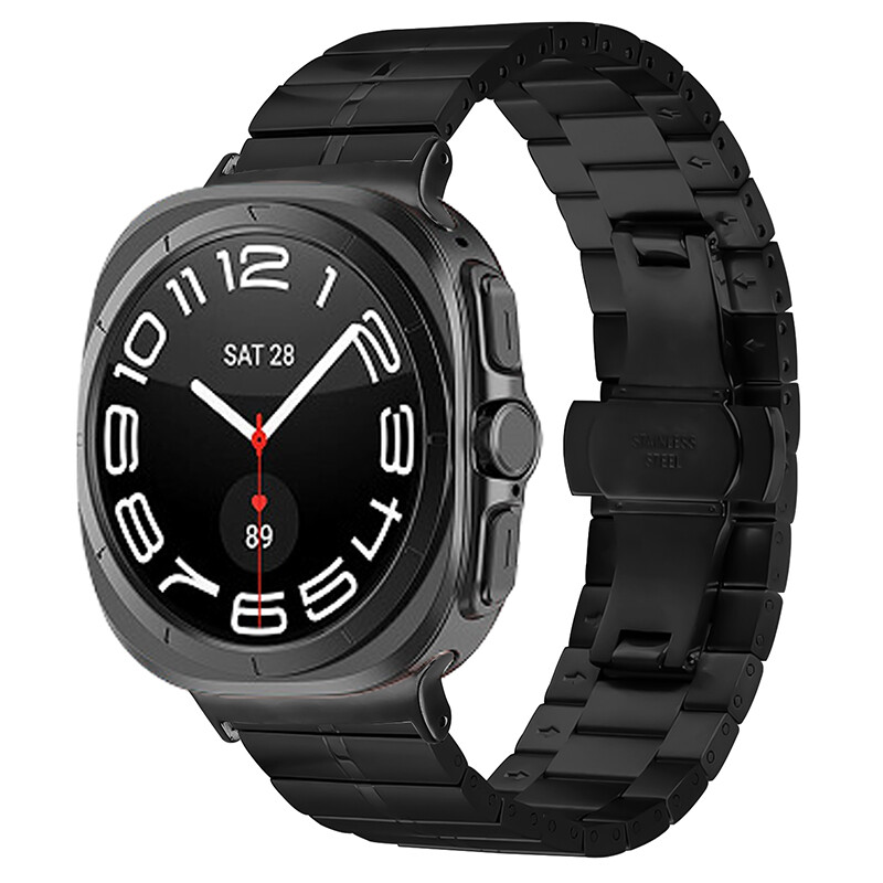 For Samsung Galaxy Ultra Watch 47MM Quick Fit Titanium Color Strap Metal Band