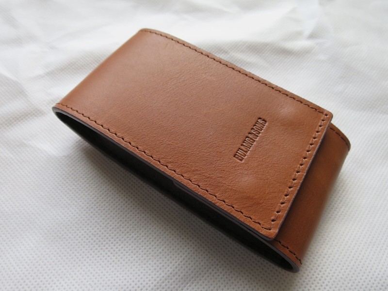 Bulang and Sons Barenia Leather Cognac Brown Luxury Watch Pouch Case
