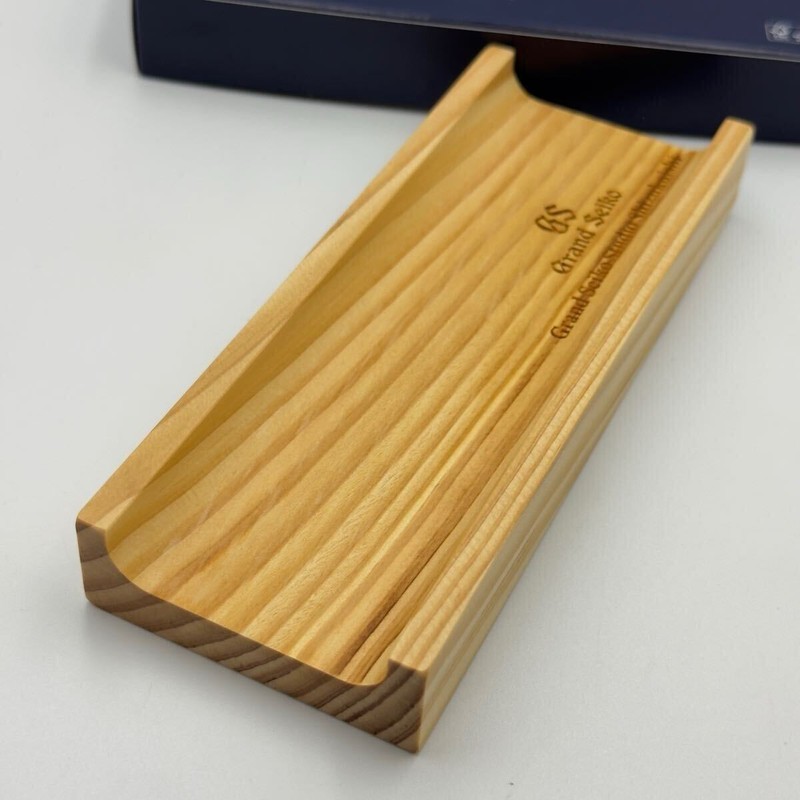 Grand Seiko Wooden Watch Tray Promotional Item Display Stand Novelty Japan New gallery