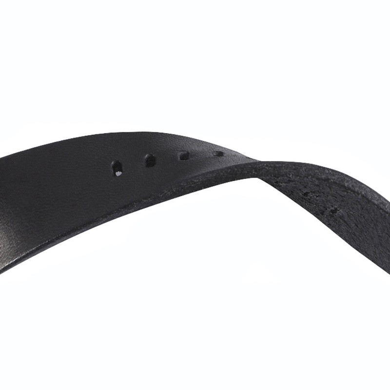 Wristwatch Bands Top Layer Cowhide Genuine Leather Watch Straps Parts Black 20mm gallery