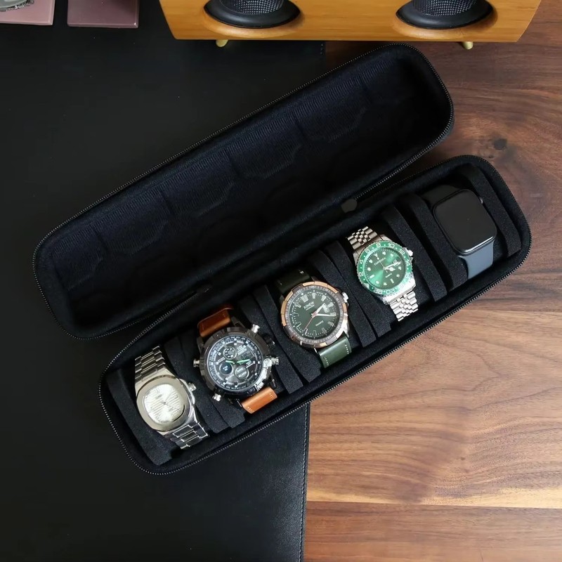 1-10 Slots Watch Box Organizer Portable Travel Case Storage Holder for Unisex gallery