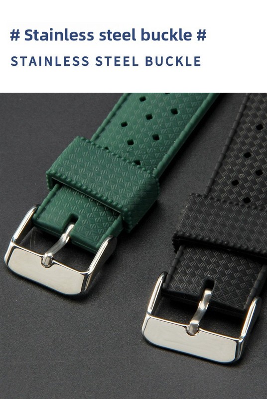 Quality Porous Silicone Rubber Watch Strap 20mm 22mm Waterproof Band for Seiko gallery