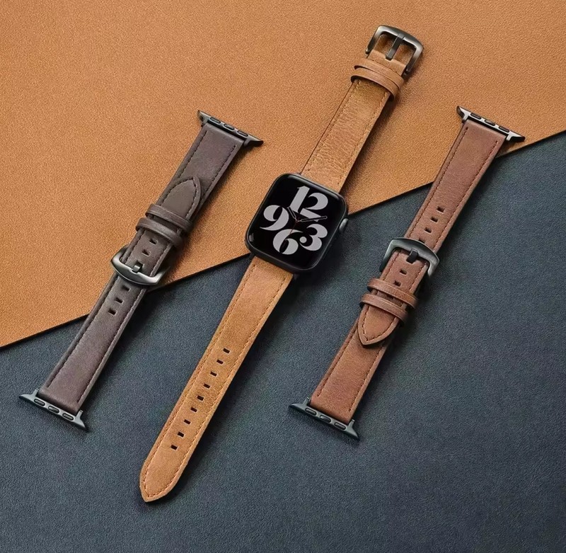 Calf Leather For Apple Watch iWatch Band 8 7 6 5 4 3 2 SE 38/41/40/42/44/45mm gallery