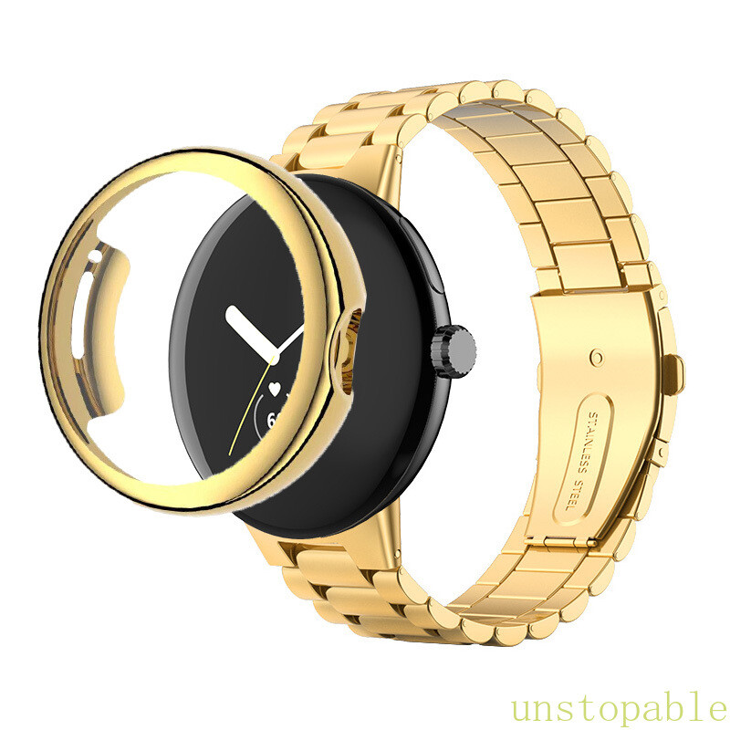 Stainless Steel Strap Metal Milanese Band + TPU Case For Google Pixel Watch 1 2 gallery