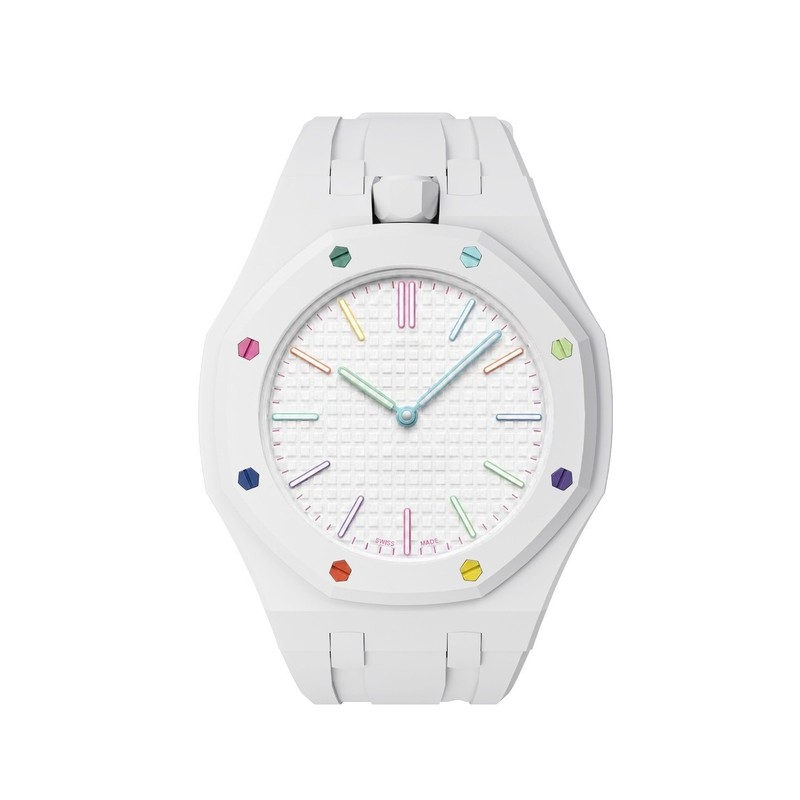 Bioceramic Case+Silicone Band Mod Kit For Swatch X AP Royal Pop Pocket Watch gallery