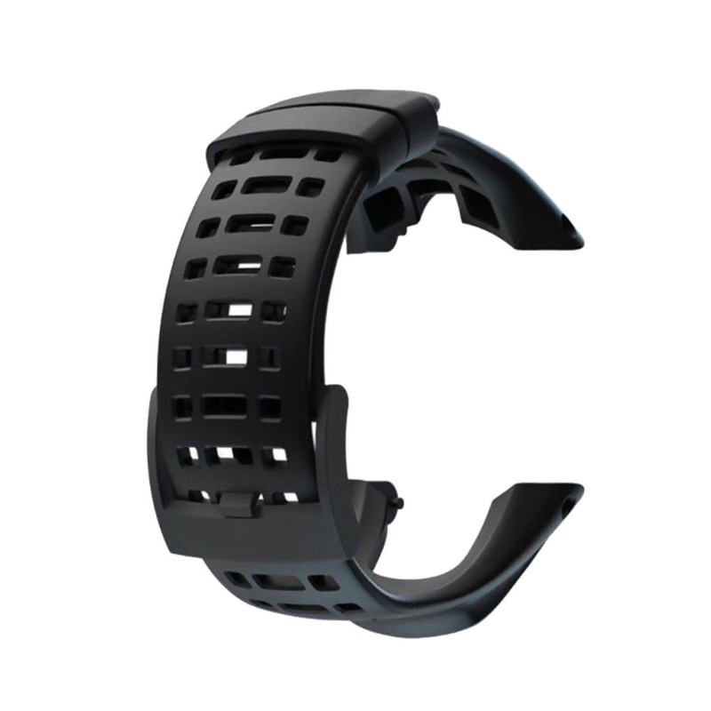 Rubber Wristband Replacement Strap Black For Suunto Ambit 3 Peak/Ambit 2