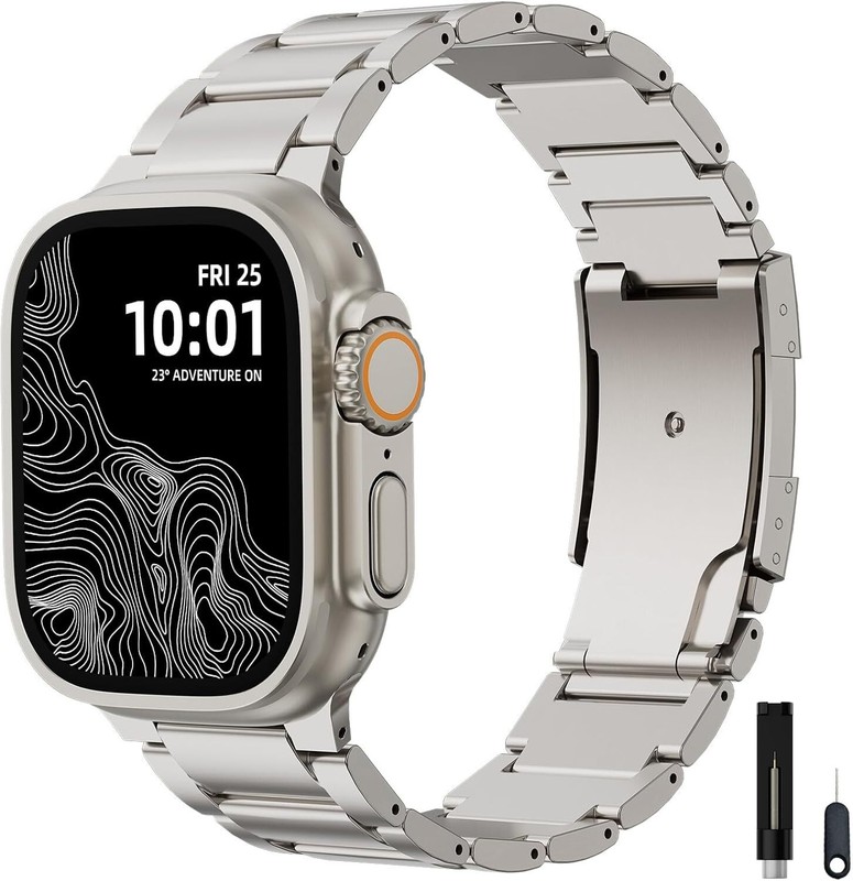 Titanium Metal Band For Apple Watch S10 9 8 7 6 5 4 3 2 1 Ultra 2 42 44 46 49mm
