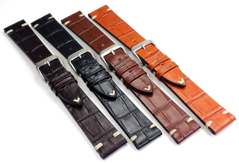 Rios1931 Hollywood Made Germany Leather Retro Look Style Strap 18 19 20 22mm gallery