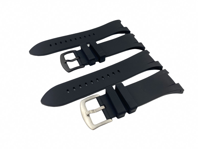 Black 32mm Rubber/Silicone Strap fit A/X Armani Exchange Watch Pin/Buckle