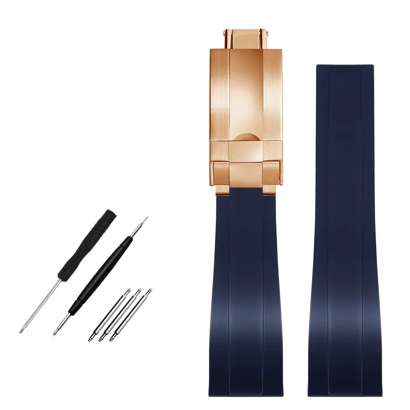 20mm 21mm Watchband Silicone For Submariner Daytona GMT Master Omega Moonswatch