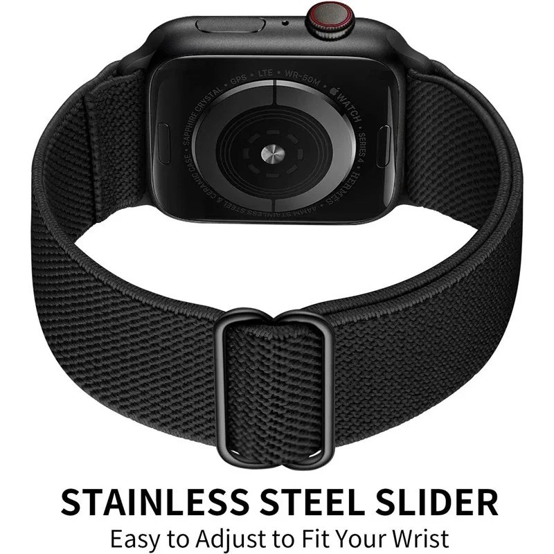 Apple Watch Nylon Strap 38-49mm Adjustable Elastic iWatch Band Series 9 Ultra gallery
