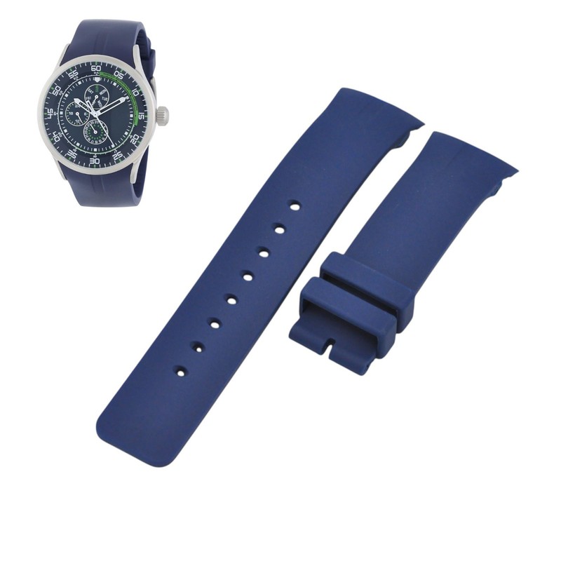 N14665G 27mm Blue Rubber Watch Strap For Nautica