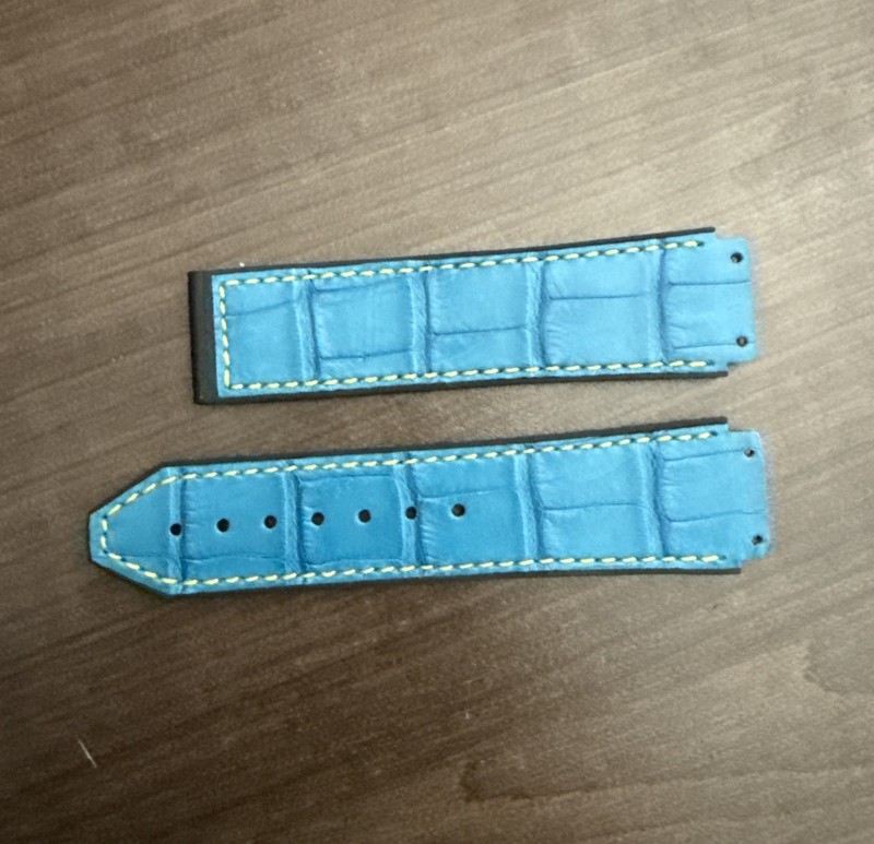 Hublot OEM Blue Leather Gummy for 42mm Classic Fusion