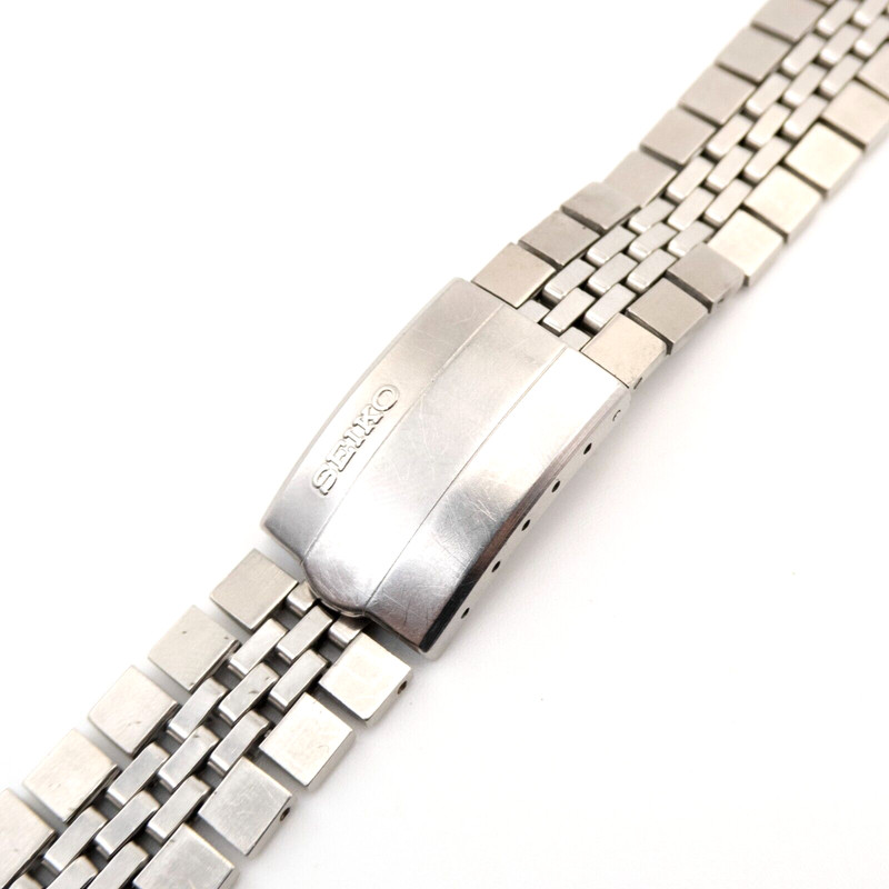 Vintage Seiko 18.9 mm stainless steel wristwatch bracelet with trifold clasp