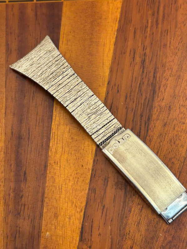 Vintage Wittnauer Polara Watch Bracelet Part Signed Clasp Rolled Gold