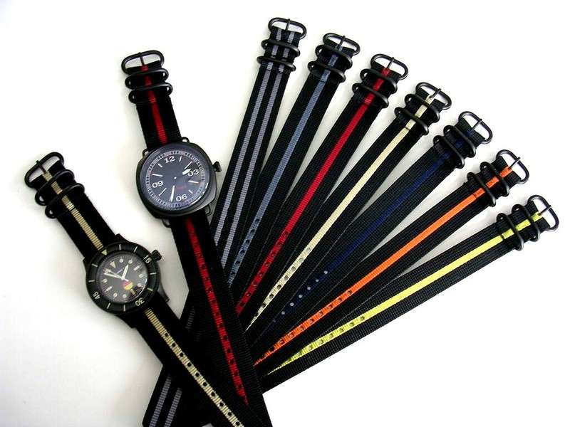 20 22mm 1pc NATO G10 UTC Nylon PVD stripe RAF strap Military watchband IW SUISSE gallery