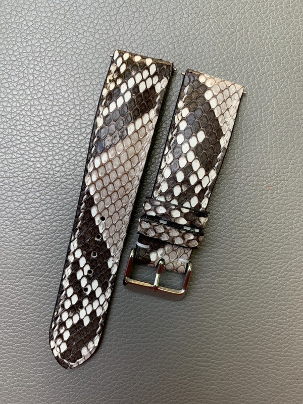 Genuine Python Skin Leather watch strap band 16 18 19 20 21 22 23 24 26mm gallery