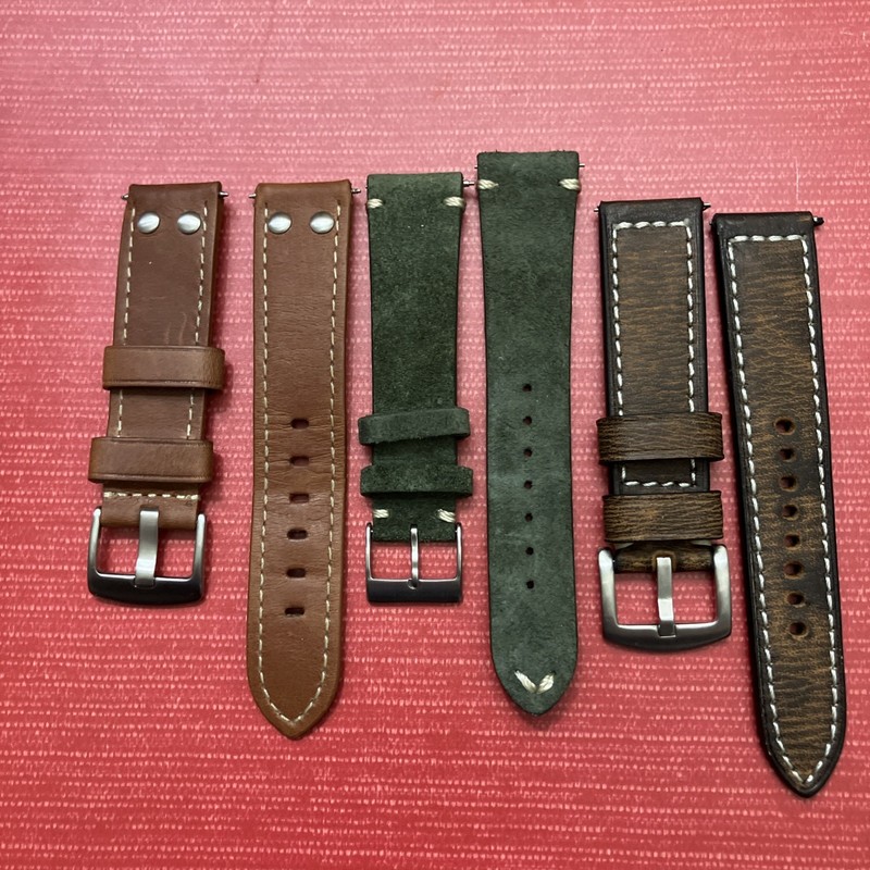 Lot Of 3 Mens Watch Straps Bands 22mm STRAPSCO Eichmullex