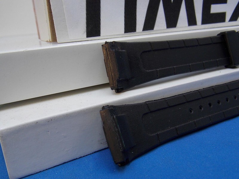 Timex Watch Band Unknown Style. Original Two-Piece Strap/Watchband/Resin 18mm gallery