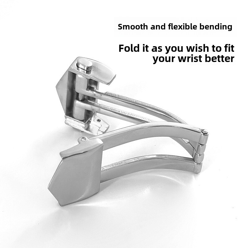 Stainless Steel Folding clasp 18mm Rubber Silicone Strap Buckle For TAG Heuer gallery