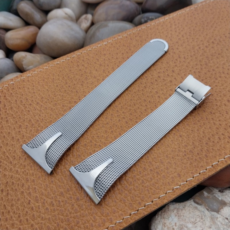 22mm JB Champion Stainless Steel Mesh nos 1960s Vintage Watch Band gallery