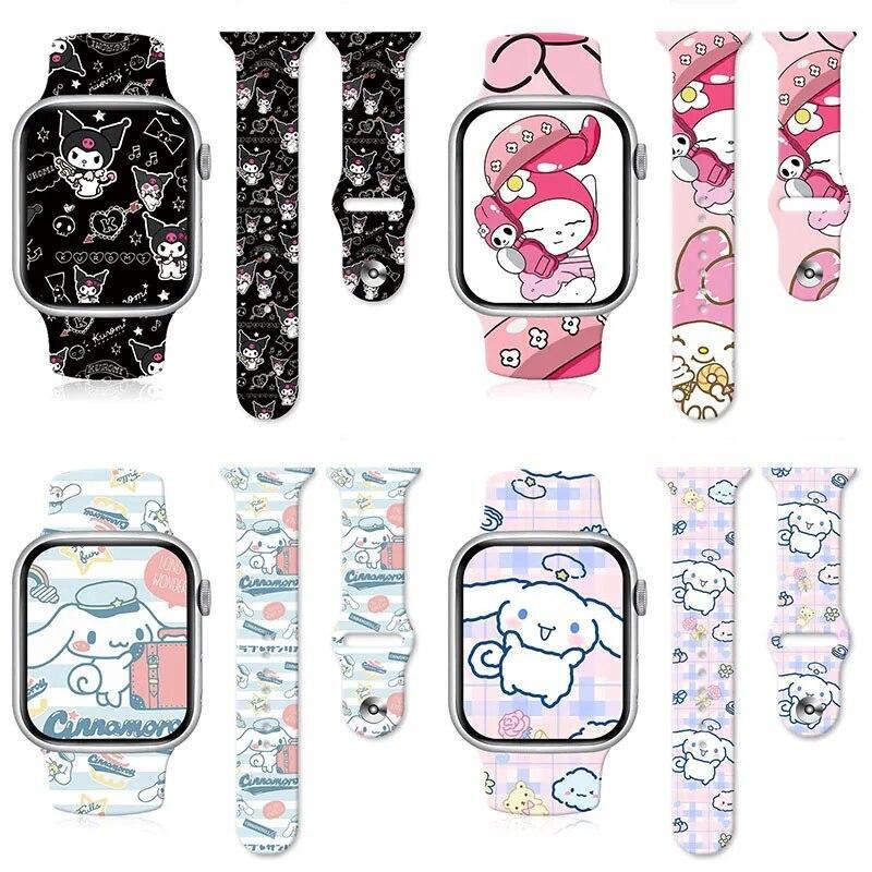 Anime Melodys Cinnamoroll Kuromi Watch Strap for Apple Watch 8765 Stra hot gallery