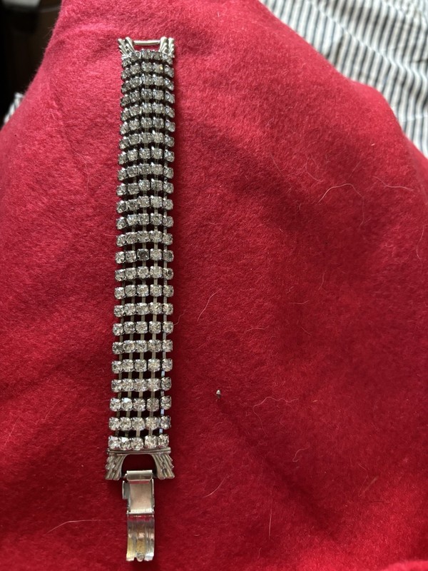 Silver Metal Bracelet Dress Formal Rhinestone braclet