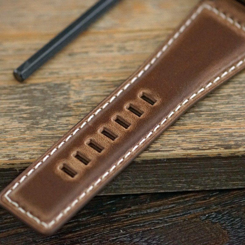 B & R Bands Bell & Ross Natural Horween CXL Leather Watch Strap Band BR01 BR03 gallery