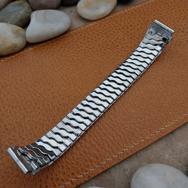 Vintage 16mm Gemex Brigand Stainless Steel Expansion Unused nos 1950s Watch Band gallery
