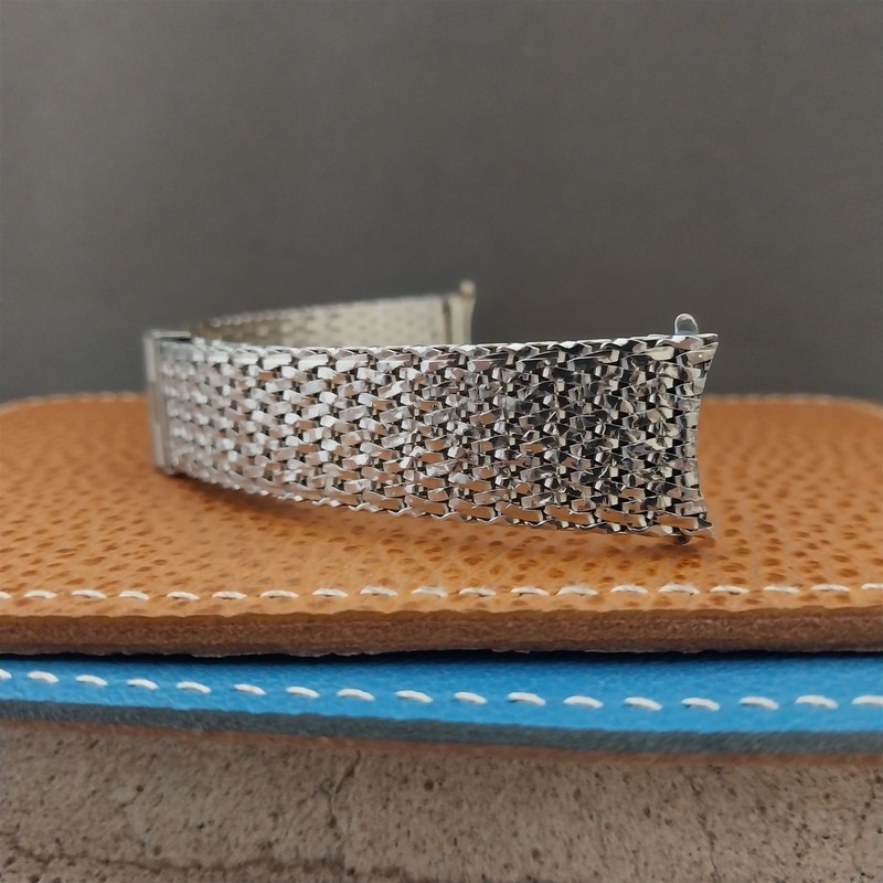 17.2mm Stainless Steel Mesh Kestenmade Unused nos 1960s Vintage Watch Band