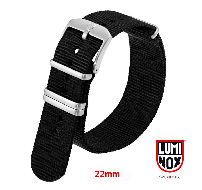 LUMINOX Watch Strap 22mm Nylon Ballistic Black 4 Rigns 0320 3000 3900 3050 3950 gallery