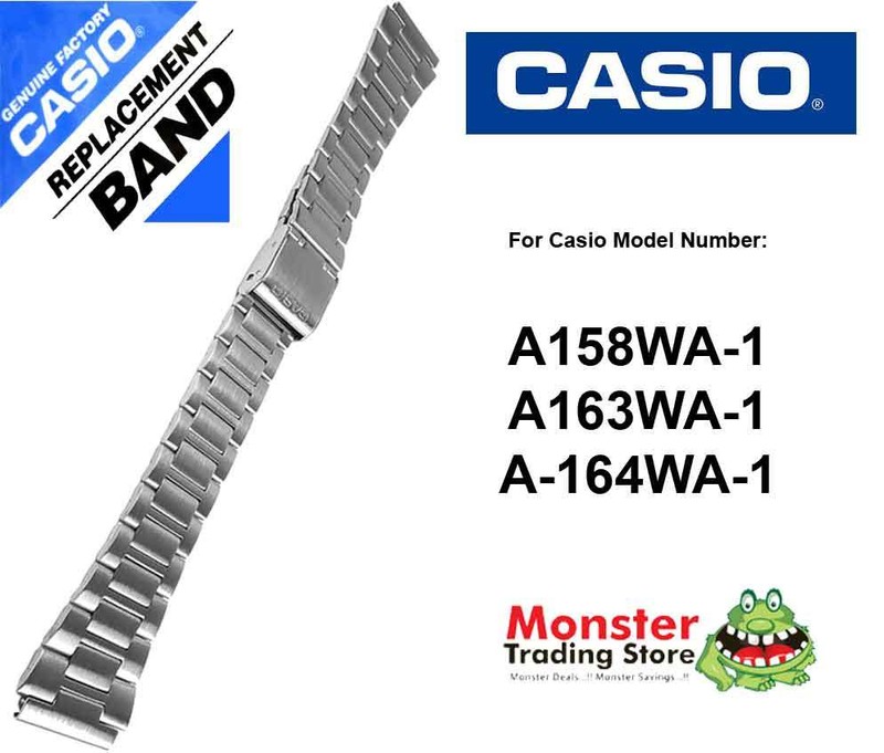 CASIO WATCH BAND REPLACEMENT ORIGINAL ONLY FITS: A158WA-1, A163WA-1, A-164WA-1