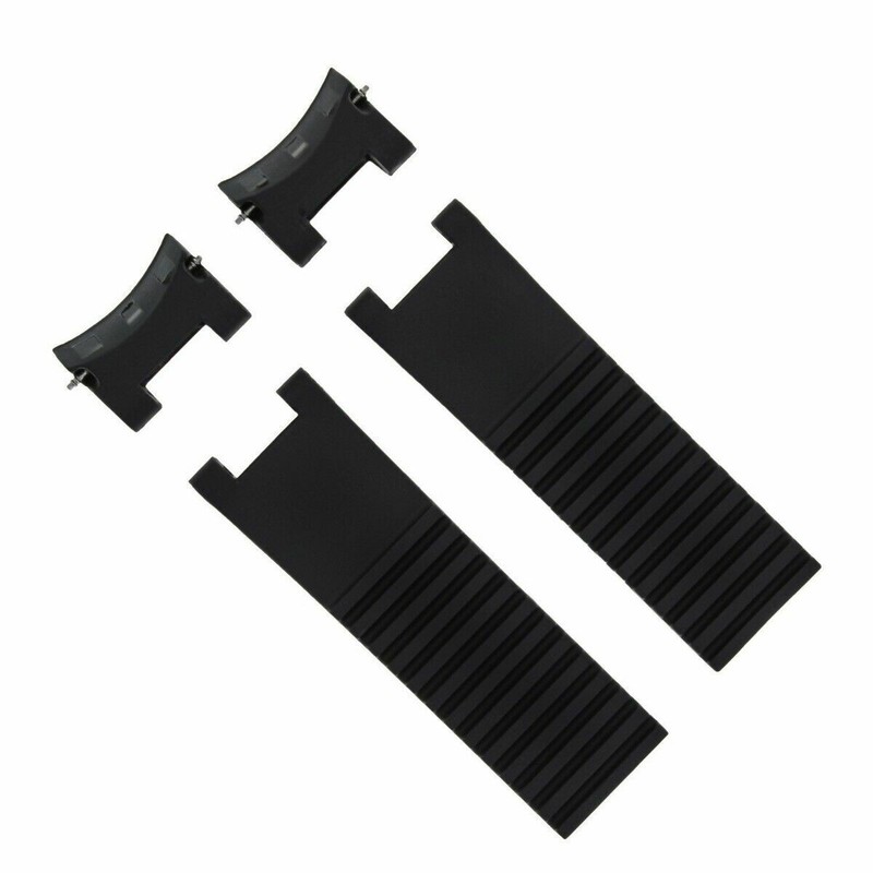 22MM SILICONE RUBBER DIVER BAND STRAP FOR ULYSSE NARDIN MARINE WATCH BLACK gallery