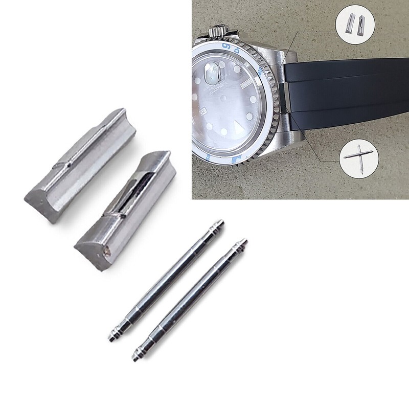 20mm Curved End Links + Spring Link Bars Wrist Watch Strap Links Accessories