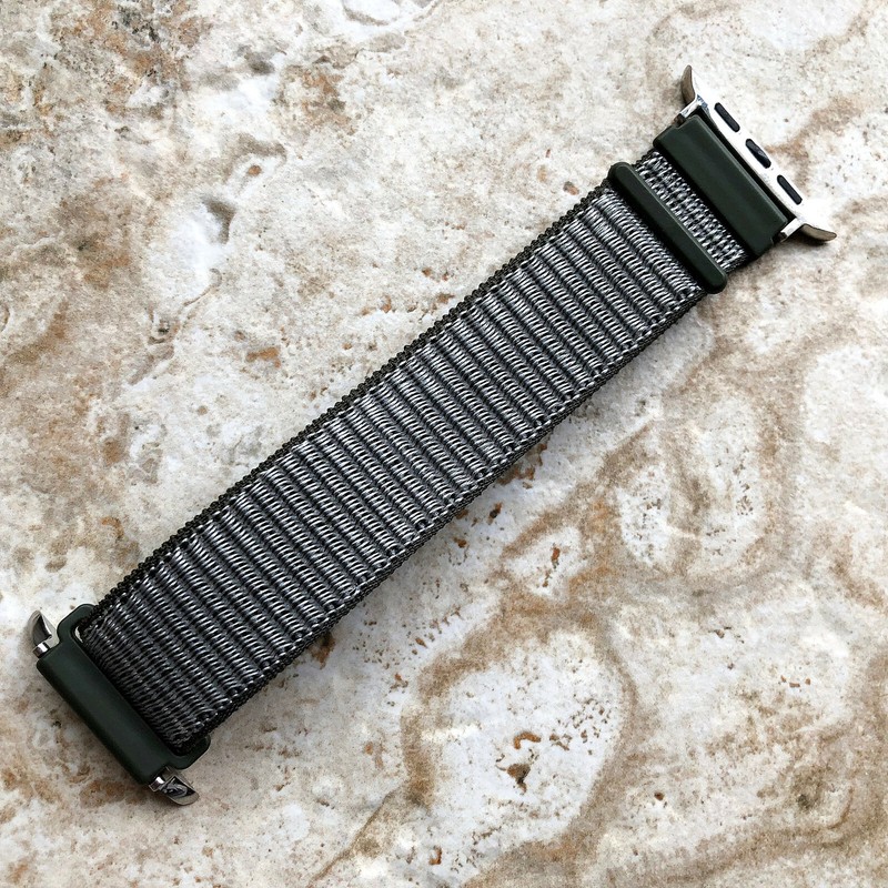 Olive Green Nylon Band for Apple Watch 7 6 5 4 3 2 SE Series 38 40 41 42 44 45mm