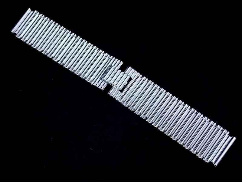 Rare NOS Unused Extra Wide Flex-Let White gold filled watch band19mm 3/4 inch