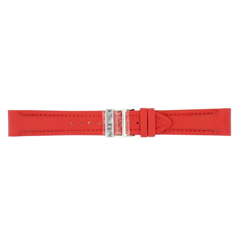NEW JACOB & CO AUTHENTIC RED POLY 20 x 18MM WATCH BAND W. BUCKLE FOR 40MM XL