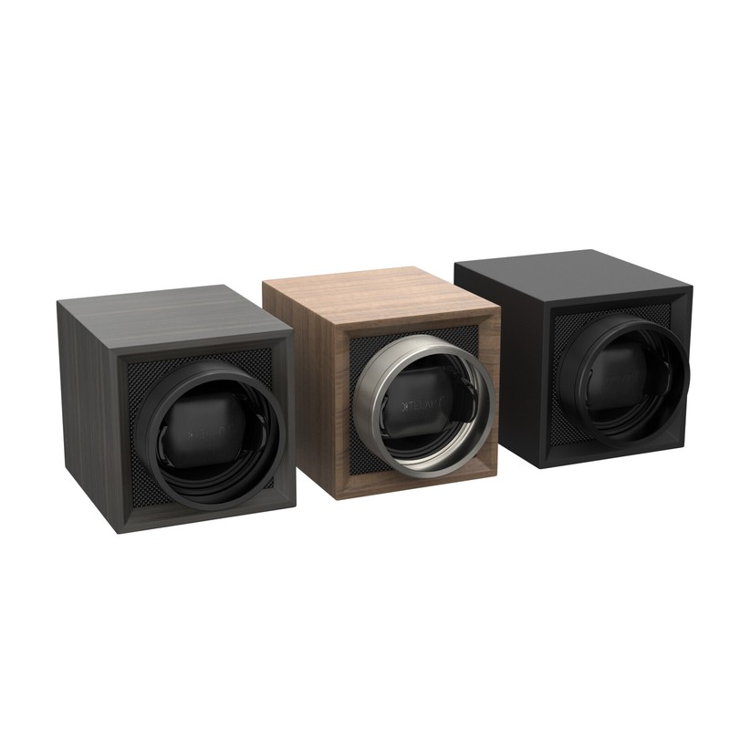 Automatic Single Watch Winder Display Watch Case Box Dual Power Dustproof Cover gallery
