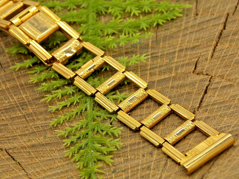Kestenmade 1920’s Art Deco Gold Filled Deployment Vintage Watch Band NOS 16mm