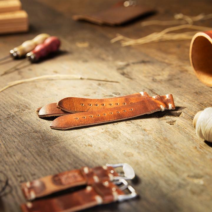 Handmade Thick Leather Quick Release Replacement Watch Bands 18mm, 20mm, 22mm
