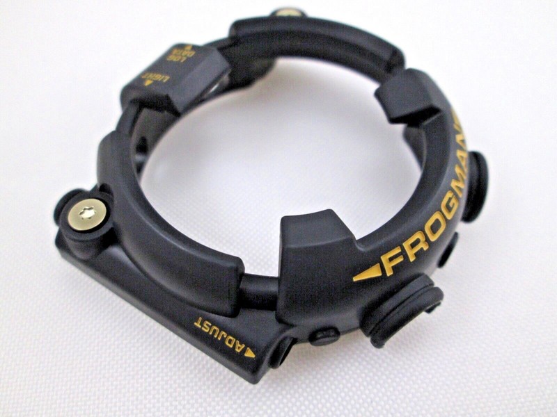 Genuine Casio G-Shock Frogman GW-8230B black resin watch band and bezel set gallery