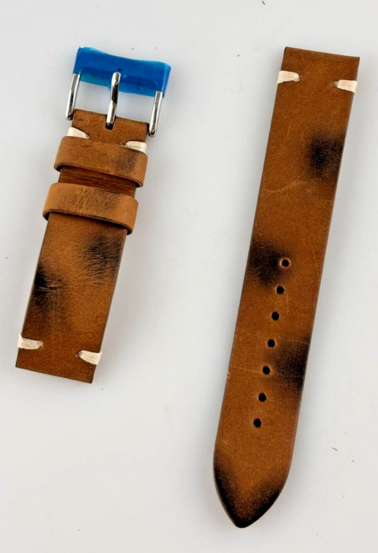 Generic Brown Watch Strap Genuine Leather 20Mm Men Unisex Buckle New