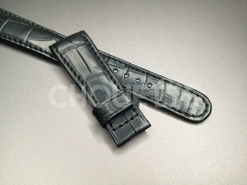 OEM Grand Seiko 19mm Black Crocodile Leather Strap Band for GS SBGX095 Quartz gallery