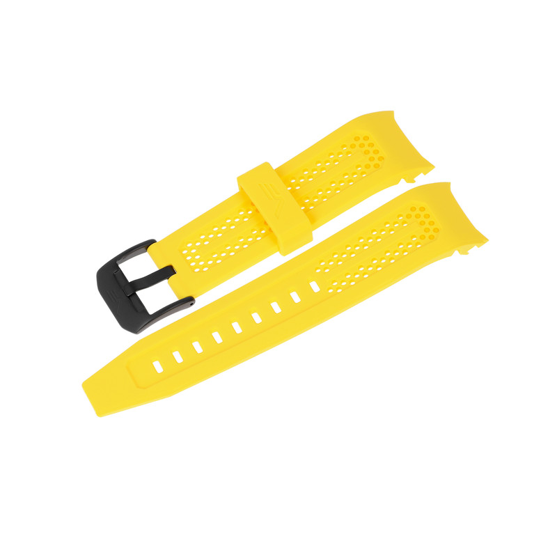 Genuine Vostok-Europe Atomic-Age Watch Strap Silicon Yellow 25MM Black Buckle