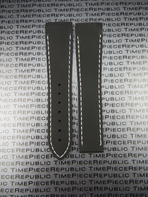 20mm 22mm Rubber Strap I Black Deployment Watch Band Curve Edge for OMEGA White gallery